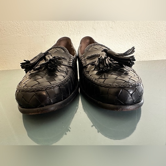 Bragano Cole Haan M\'s Loafer Size 9.5 Narrow Woven Black Tassel Dress Shoe Italy main image 12